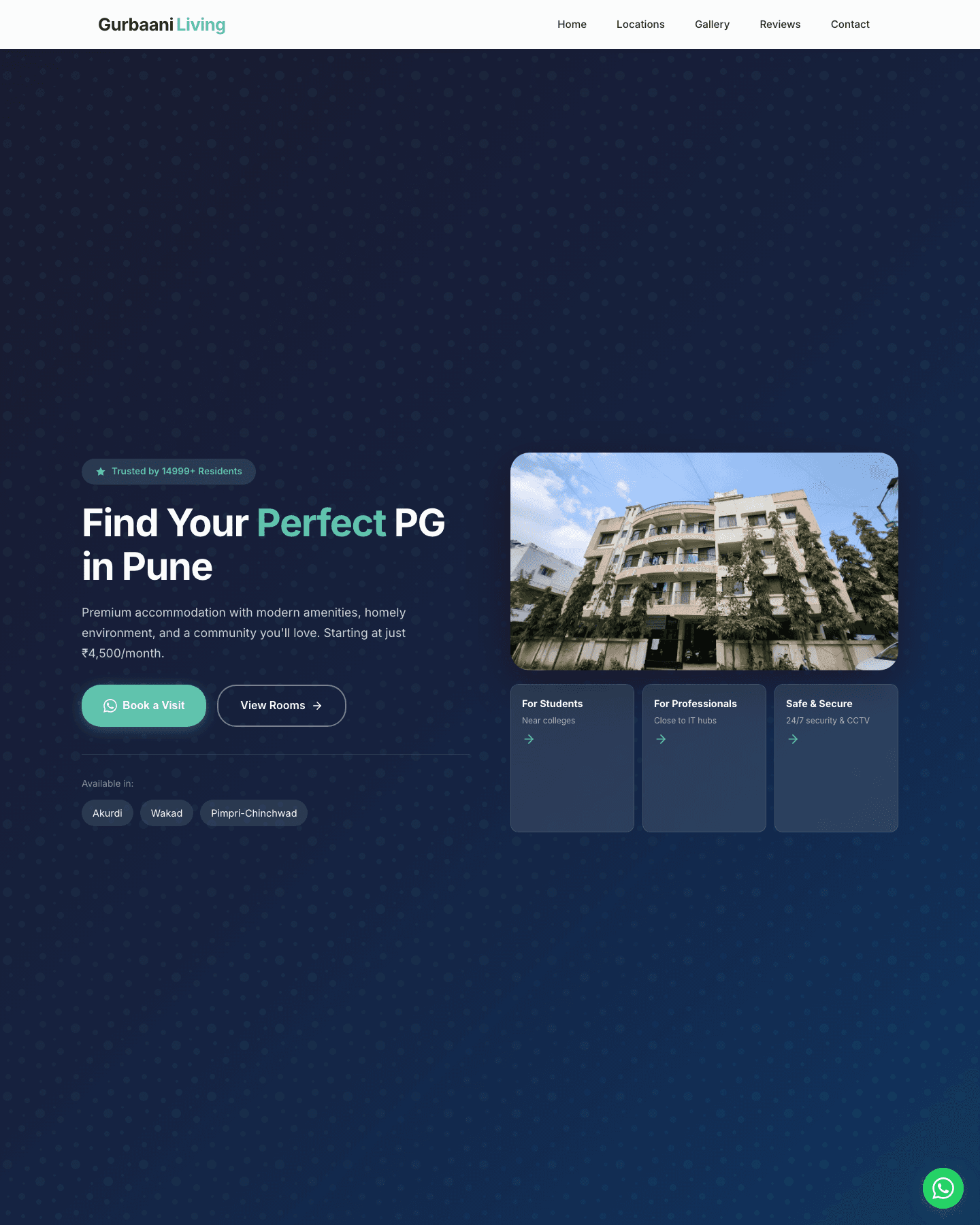 Homepage preview of the Gurbaani Living website